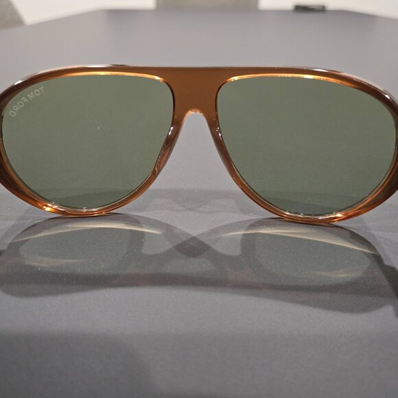 Tom Ford Marcus Aviator Sunglasses - TF1023 48N 60-13 140-1 - Brown - Picture 3 of 16